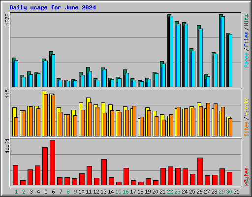 Daily usage for June 2024