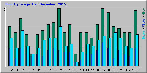 Hourly usage for December 2015