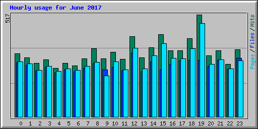 Hourly usage for June 2017