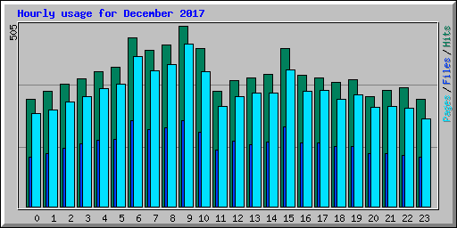 Hourly usage for December 2017