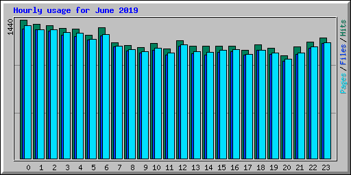 Hourly usage for June 2019