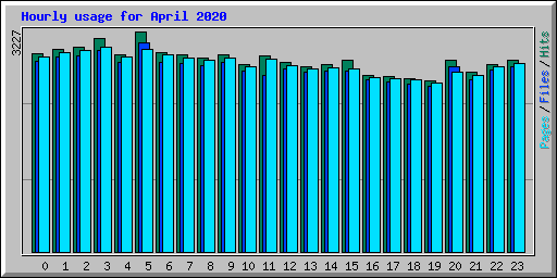 Hourly usage for April 2020