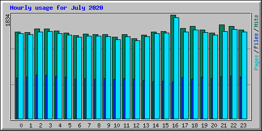 Hourly usage for July 2020