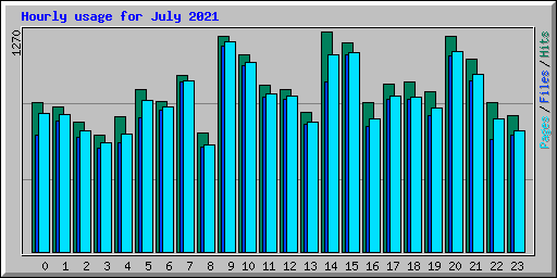 Hourly usage for July 2021