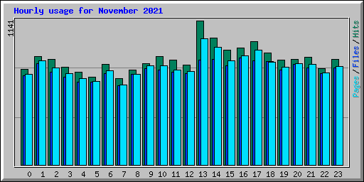 Hourly usage for November 2021