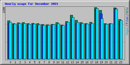 Hourly usage for December 2021