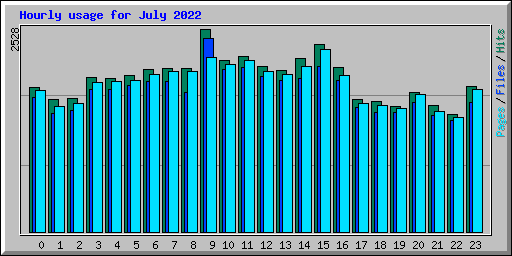 Hourly usage for July 2022