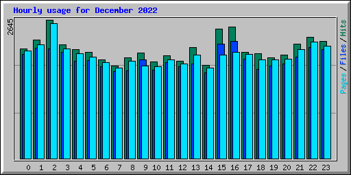 Hourly usage for December 2022