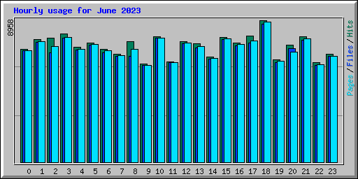 Hourly usage for June 2023