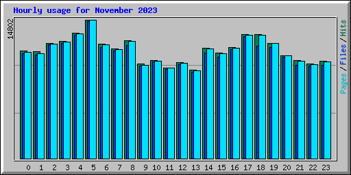 Hourly usage for November 2023