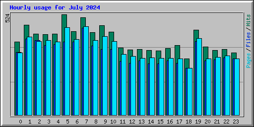 Hourly usage for July 2024