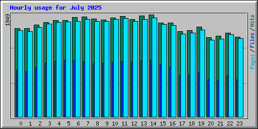 Hourly usage for July 2025