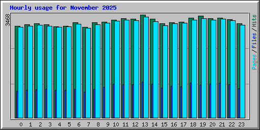 Hourly usage for November 2025