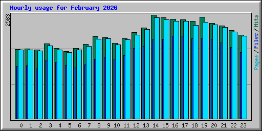 Hourly usage for February 2026