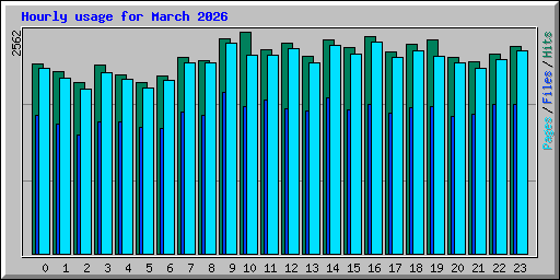 Hourly usage for March 2026