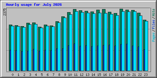 Hourly usage for July 2026